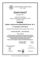 Certyfikat ISO 9001 18001